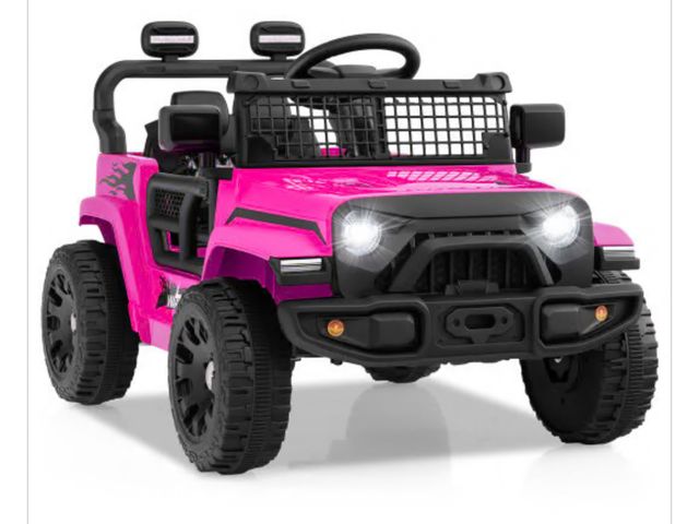 Lot 96-192586 - 12V Kids Ride on Truck Car Battery Powered Electric Vehicle-Pink – Color: Pink MSRP $129.99 New