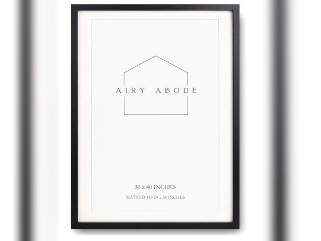 Lot 96-175803 - Premium Black Wood Picture Frame 30x40 Matted to 24x36

New