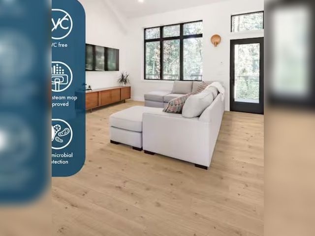 Lot 96-182344 - 63 Sq Ft of Lifeproof
Suffield Mill 7.6 in. W x 50.6 in. L Waterproof Hybrid Resilient Flooring (21....