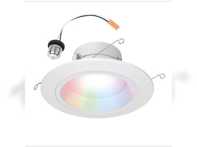 Lot 96-211398 - HALO Color and Tunable White 65W
Equivalent 5/6 inch Integrated LED Dimmable Smart Wi-Fi Wiz Connect...