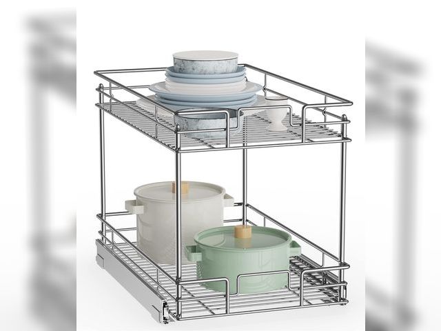 Lot 96-211781 - Pull Out Cabinet Organizer for Base Cabinet , Kitchen Cabinet Organizer and Storage 2-Tier Cabinet P...