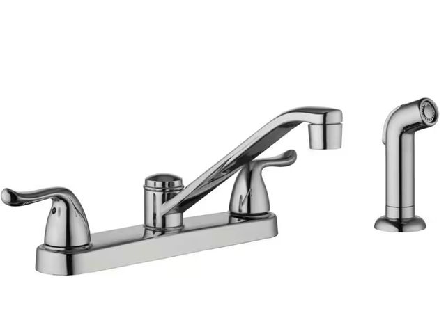 Lot 96-191831 - Glacier Bay
Constructor Double-Handle Standard Kitchen Faucet with Side Sprayer in Polished Chrome
u...