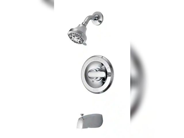 Lot 96-174444 - Delta
Classic Single-Handle 5-Spray Tub and Shower Faucet with Stops in Chrome (Valve Included)
New
...