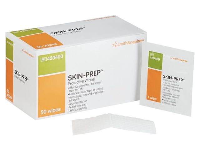 Lot 96-233282 - Skin-Prep Skin Barrier Wipe Sterile NonWoven Gauze 1 Count (50) Wipes New