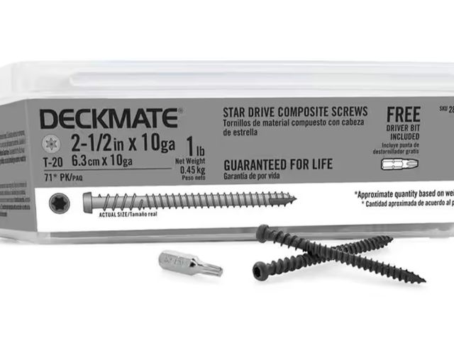 Lot 96-173972 - DECKMATE #10 x 2-1/2 in. Gray Star Pan-Head Composite Deck Screws (1 lb. / 71-Piece)
New