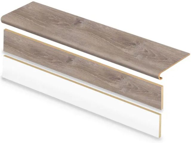 Lot 96-191464 - 2 Pack of Cap A Tread
Sterling Oak 47 in. L x 12.15 in. W x 42.92 mm T Vinyl Overlay Stair Tread and...