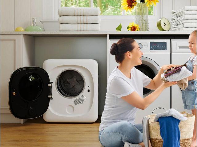 Lot 96-197748 - Costway 800W Electric 1.5 cu.ft Compact Drying Machine with Stainless Steel Tub 5 Modes
Open box 
Ap...