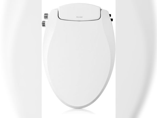 Lot 96-177667 - Brondell Bidet Toilet Seat, Non-Electric Swash Ecoseat, Fits Elongated Toilets, White - Dual Tempera...