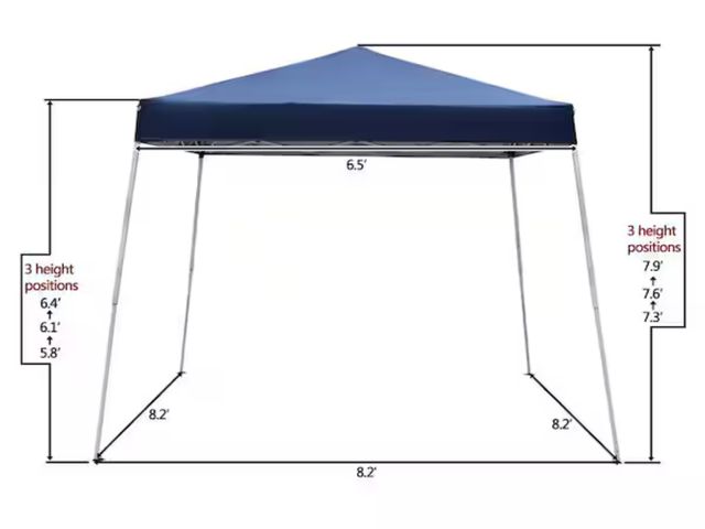 Lot 96-166436 - Karl home
8 ft. x 8 ft. Blue Slant Leg Pop-Up Canopy

New