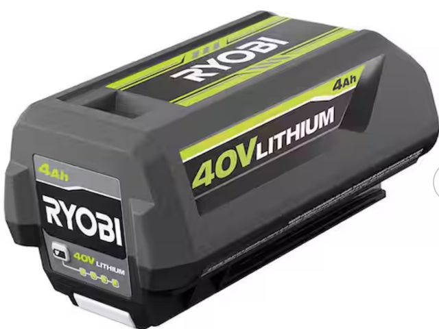 Lot 96-167250 - RYOBI 40V Lithium-Ion 4.0 Ah Battery MSRP $149
New