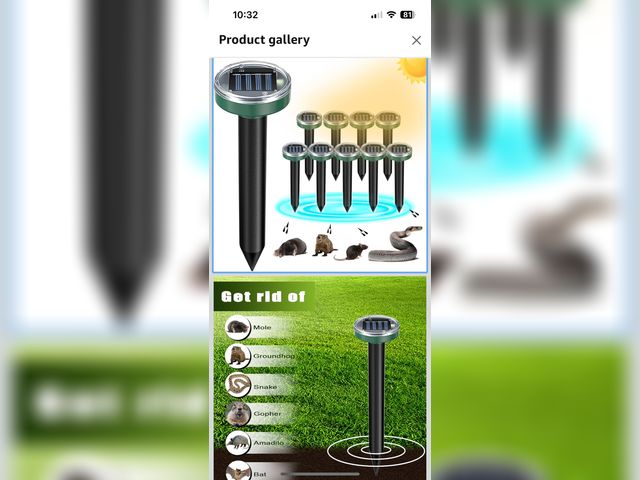Lot 96-176749 - Mole Repellent Solar Powered 10 Pack Snake Repellent Ultrasonic, Groundhog Repeller,Gopher Repeller ...