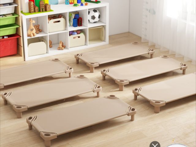 Lot 96-227966 - Kids Stackable Daycare Cot Pack of 6 with Detachable Oxford Cloth New MSRP $129