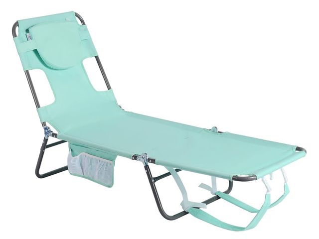 Lot 96-173341 - SunnyFeel Lounge Beach Chair for Adults with Face Hole, Backpack Reclining Beach Chairs Lay Flat, Su...