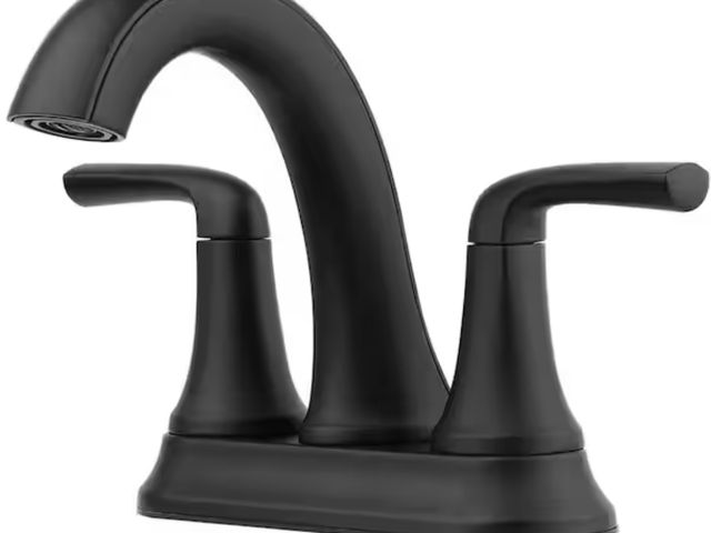 Lot 96-162230 - Pfister
Ladera 4 in. Centerset Double Handle Bathroom Faucet in Matte Black

New 

MSRP $114
