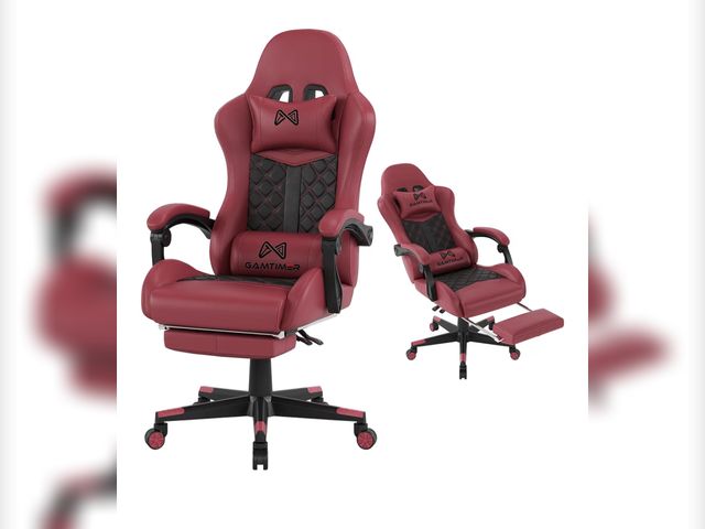 Lot 96-176644 - Gaming Chair, 400 lbs Adult Chair, High Back Computer Chair with Footrest and Linked Armrests, Offic...