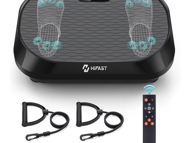 Lot 96-179308 - Vibration Plate Exercise Machine with Magnetic Acupoints, Lymphatic Drainage Vibrating Plate with 9 ...