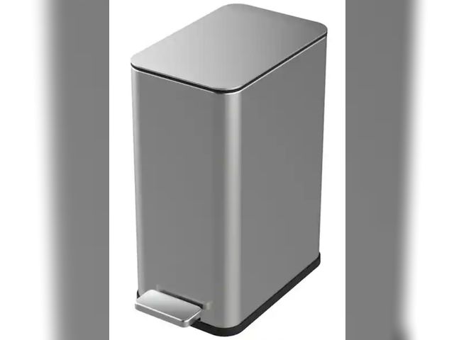 Lot 96-222274 - StyleWell
2.6 Gal. Stainless Steel Slim Step-On Trash Can
Open box 
Appears the lid is broken. Small...