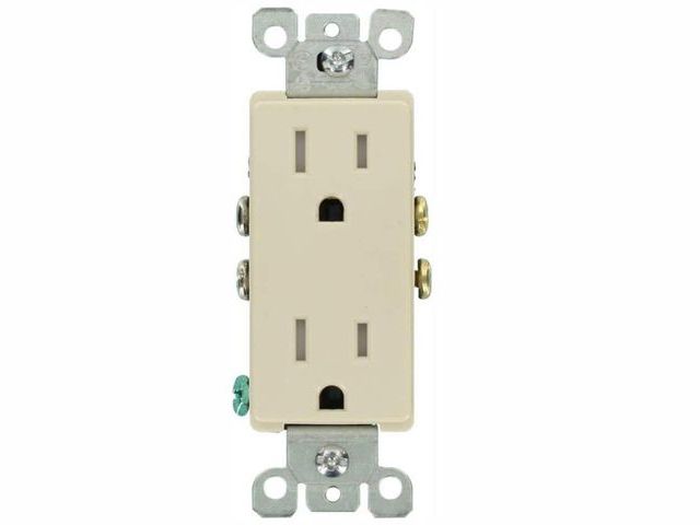 Lot 96-163808 - Leviton Decora 15 Amp 125 V Tamper
Resistant Duplex Outlet/ Receptacle, Light Almond (10- Pack) T532...