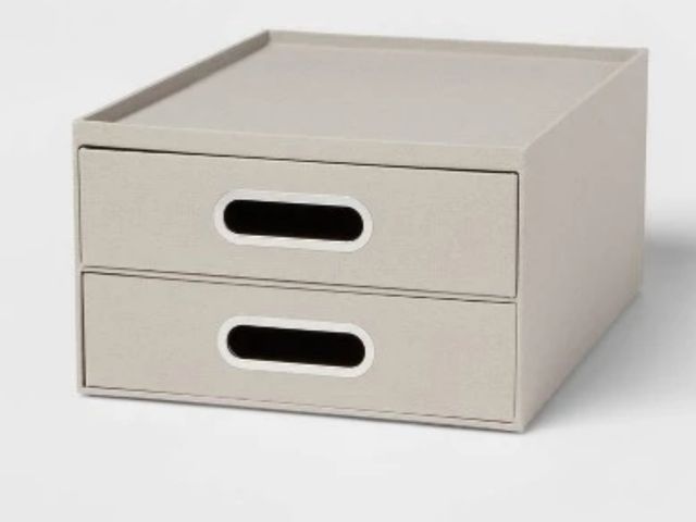 Lot 96-164685 - Canvas Desk Drawer Organizer - gray Brightroom™
New