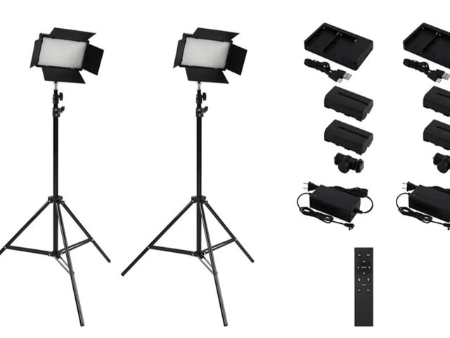 Lot 96-82946 - 2 Pack Acurit Colorview Lux Studio Light Pro Studio Lights Photography Lighting Kit w/ 3 Color Temps...