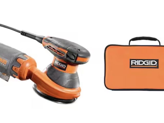 Lot 96-214144 - RIDGID 3 Amp Corded 5 in. Random Orbital Sander with AIRGUARD Technology Used untested