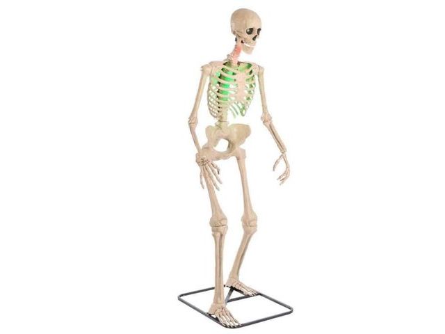 Lot 96-182642 - 6.5 ft. Grave &amp; Bones Animated LED
App Controlled Ultra Skelly with LifeEyes LCD Eyes H23 MSRP $...