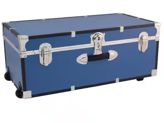 Lot 96-159933 - Seward Trunk Seward Explorer 30 in. Trunk with Wheels &amp; Lock, Misty Blue MSRP $94.15 New