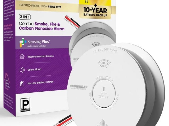 Lot 96-198433 - Universal Security
Instruments
Hardwired and 10-Year Battery
Combination Smoke and Carbon Monoxide D...