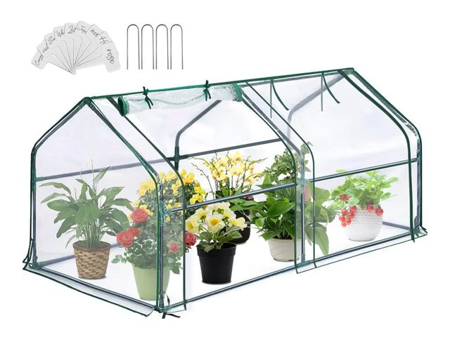 Lot 96-174259 - Greengro Mini Greenhouse, 71" x 36" x 36" Portable Greenhouses for Outdoors with Roll-up Zipper Door...