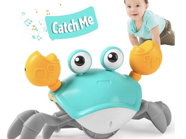 Lot 96-230593 - Hirger Crawling Crab Baby Toys 6-12 Months: Infant Tummy Time Toys, Dancing Walking Crab for Toddler...