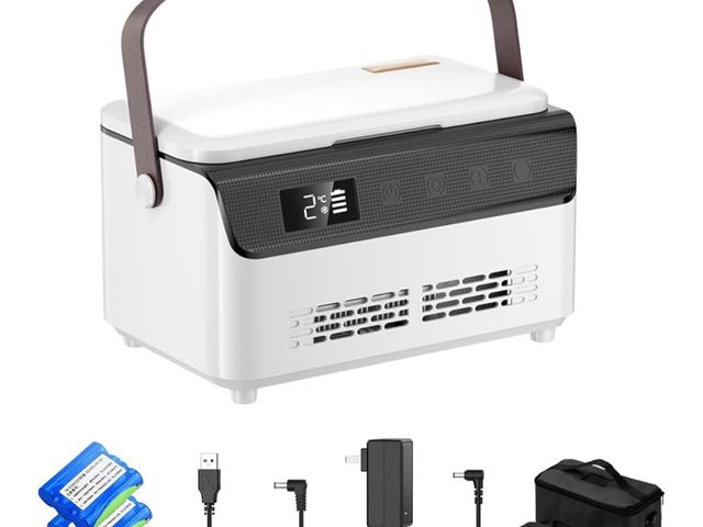Lot 96-175912 - Portable medicine cooler box with LCD touch screen temperature display for home,travel,keep cooling ...