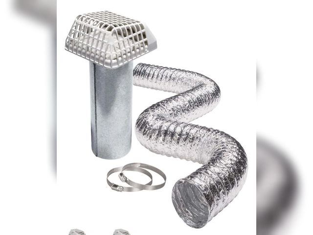 Lot 96-181450 - DEFLECTO Airtight® Galvanized Pipe with Louvered Plastic Hood and Pest Guard Kit New