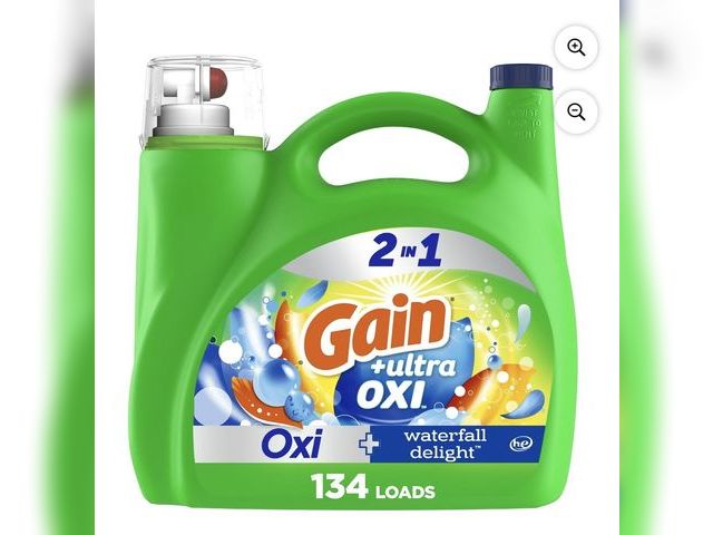 Lot 96-200787 - Gain Ultra Oxi Liquid Laundry Detergent, Waterfall Delight Scent, 194 fl oz, 134 Loads New