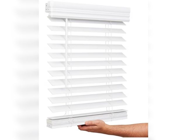 Lot 96-188208 - Lotus &amp; Windoware Cordless, 2 Inch Faux Wood Blind, 27" Wide x 64" Long, Window Blinds, Blinds &...