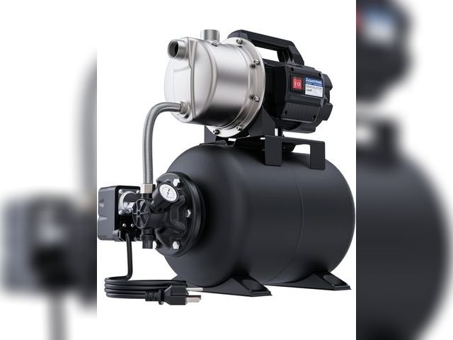 Lot 96-172520 - Aquastrong 1.6 HP Shallow Well Pump with Pressure Tank, 1320 GPH, 115V, Stainless Steel Irrigation, ...