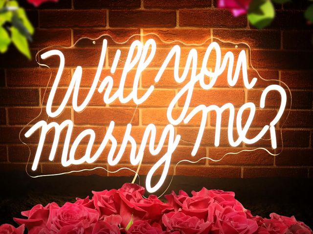 Lot 96-181715 - Will You Marry Me Neon Sign, Super Large Size 21.7x13.8 Inch Neon letter Signs for Wall Room Backdro...