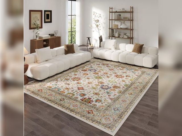 Lot 96-188278 - Rugcomf Area Rugs 8x10 for Living Room Clearance, Machine Washable Boho Rug, Non Slip Vintage Low Pi...