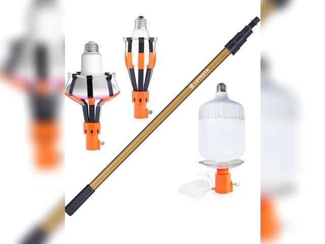 Lot 96-176430 - LOVEETA® Gen2 12Ft [18Ft Reach] Lightweight Extendable Light Bulb Changer Pole for High Ceilings – T...
