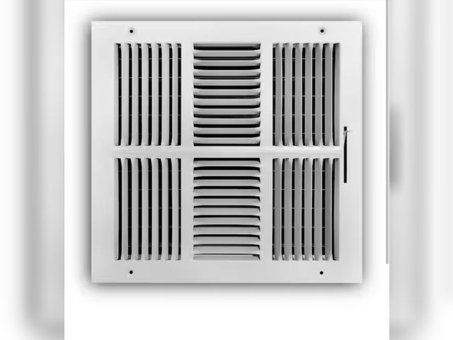 Lot 96-174060 - Everbilt 12 in. x 12 in. 4-Way Steel Wall/Ceiling Register in White unused