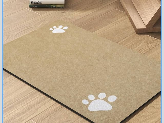 Lot 96-188061 - Pet Feeding Mat-Absorbent Dog Mat for Food and Water Bowl-No Stains Quick Dry Water Dispenser Mat-Do...