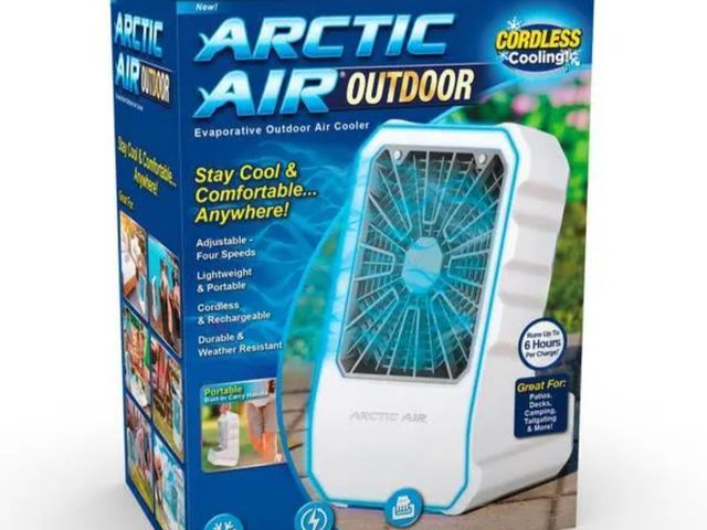Lot 96-181257 - Arctic Air Outdoor Evaporative Cooler, Portable &amp; Ultra-Quiet Air Cooler with 4 Fan Speeds, USB ...