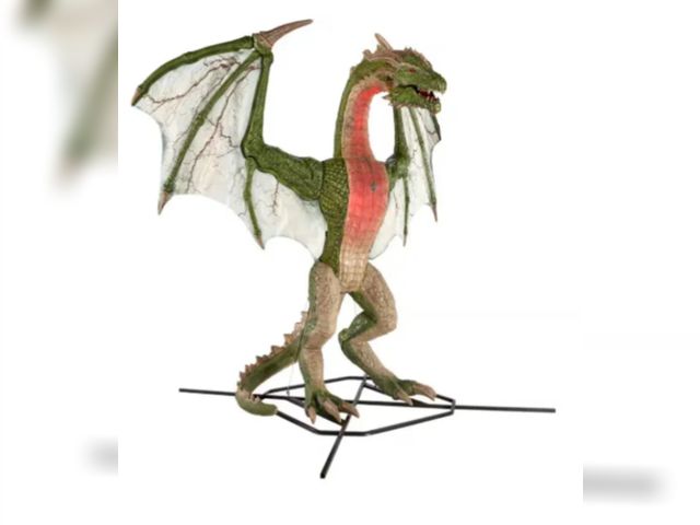 Lot 96-182057 - Home Accents Holiday 8 ft. Gruesome Grounds Giant-Sized Color Changing Animated LED Wyvern. New MSRP...
