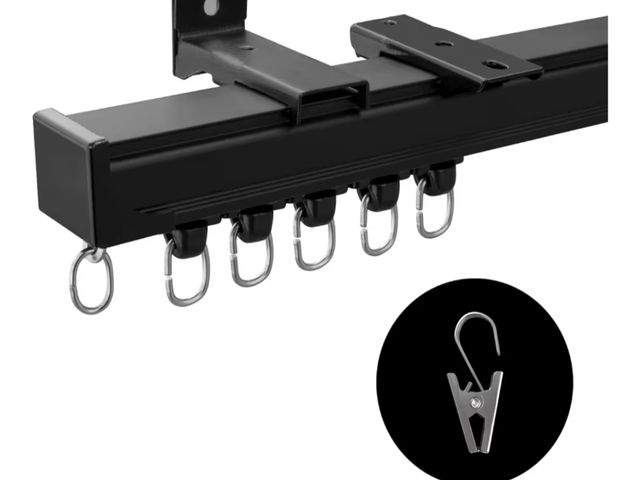 Lot 96-178871 - Makefeile Ceiling Curtain Track Ceiling and Wall Mounted Heavy-Duty Curtains Rails Room Divider Curt...