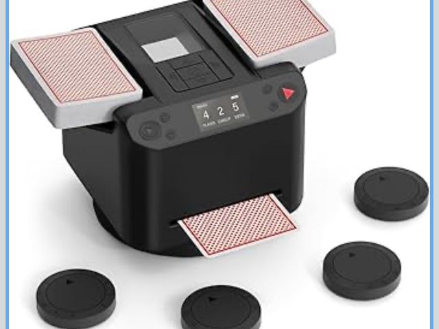 Lot 96-191015 - Automatic Card Shuffler and Dealer Machine 2-in-1 for 1-2 Decks, 180°/360° Rotating Dealing Machine ...