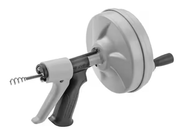 Lot 96-165091 - RIDGID
Kwik-Spin+ ¼ in. x 25 ft. Drain Cleaning Snake Auger with Autofeed Trigger for Kitchen/Bath S...