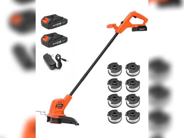 Lot 96-176205 - MAXLANDER Cordless Weed Wacker 10 inch with 2 PCS 20V 2.0Ah Batteries, Weed Wacker with 1 PCS Quick ...