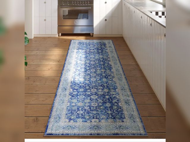 Lot 96-170303 - Runner Rug 2'6''x8' Hallway Washable Boho Soft Area Rug Non-Slip Faux Wool Vintage Rug for Kitchen, ...