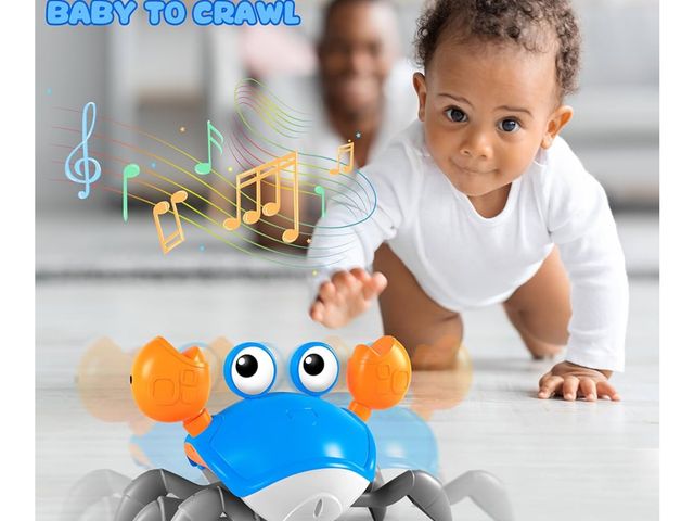 Lot 96-171054 - Crawling Crab Toy, Infant Tummy Time Baby Toys, Fun Interactive Dancing Walking Moving Toy Babies Se...