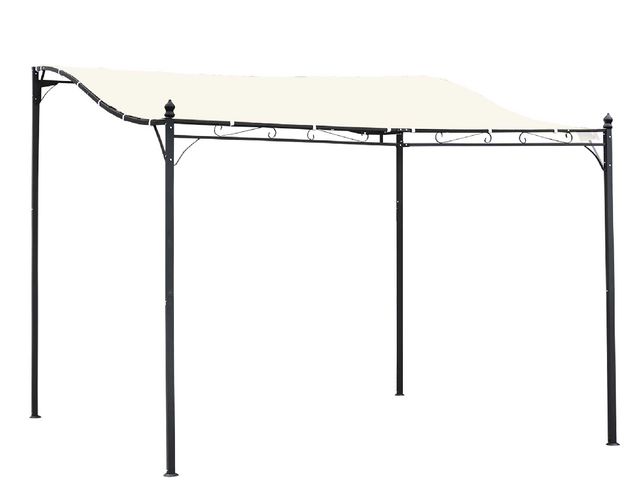 Lot 96-159490 - Outsunny 10' x 10' Steel Outdoor Pergola Gazebo, Patio Canopy with Weather-Resistant Fabric and Drai...