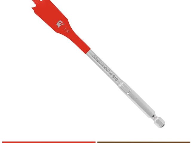 Lot 96-190042 - DIABLO
11/16 in. x 6 in. SPEEDemon High Speed Steel Spade Bit (1-
Piece)
unused open box